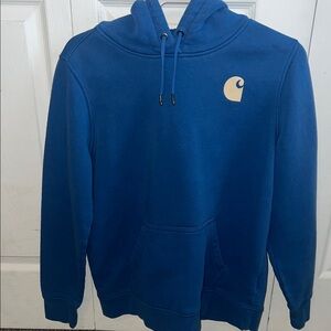 Carhartt Women’s Relaxed Fit Royal Blue and Cream hoodie